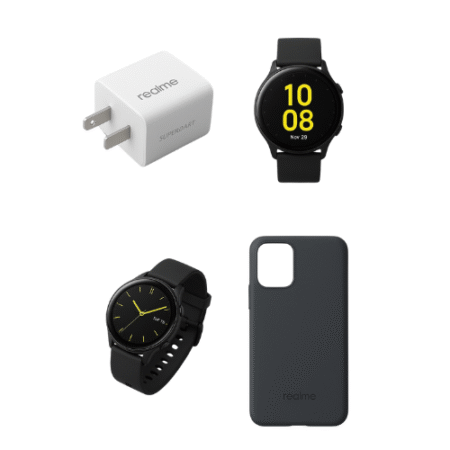 Realme (80W charger, watches, cover)