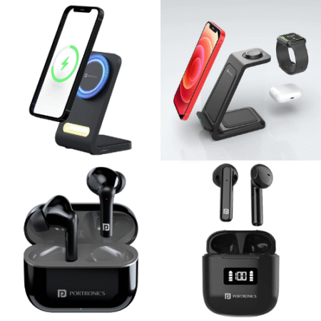 Portronics(wireless chargers, projectors)